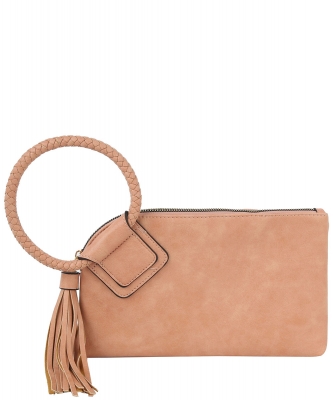Fashion Handcufee Tassel Wristlet Clutch JYM-0346 PEACH